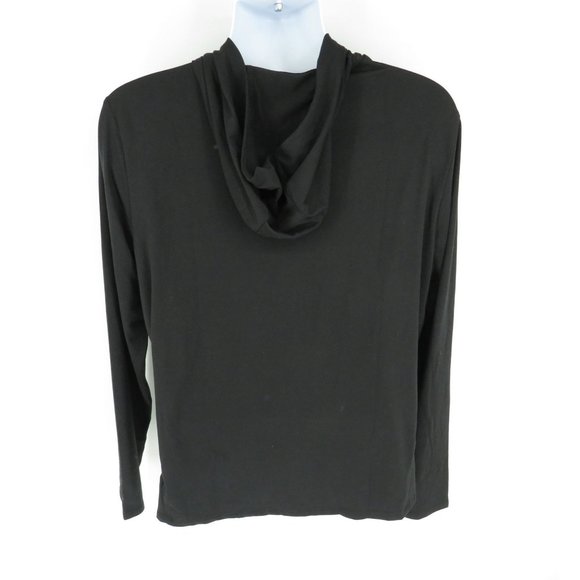 Amazon Essentials Women's Black Hooded Shirt Large New - Picture 4 of 5